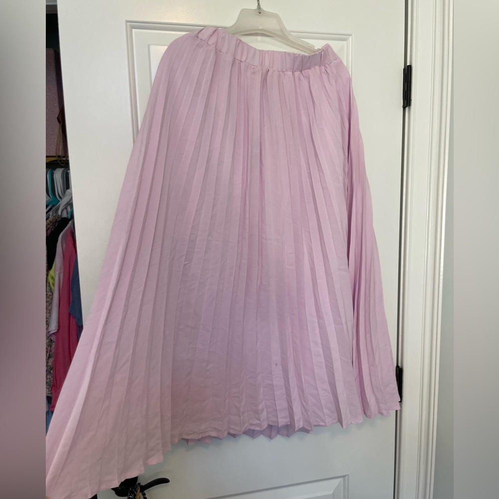 Target A New Day light pink maxi pleated skirt size M